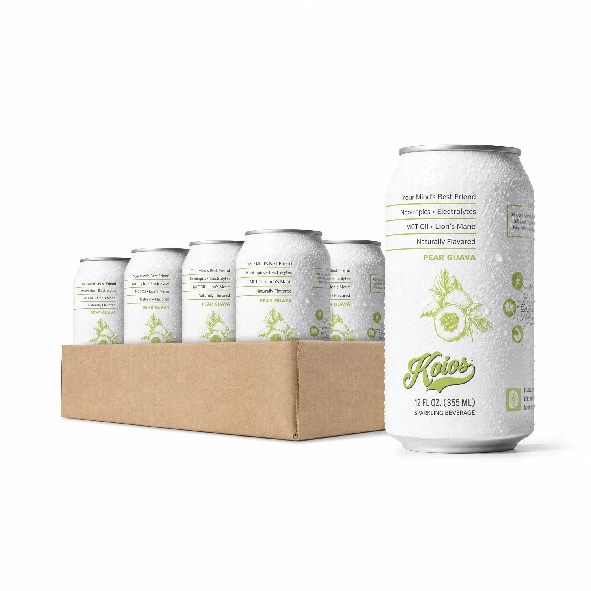 KOIOS SPARKLING BRAIN ENERGY - Pear Guava - Nootropic Beverage