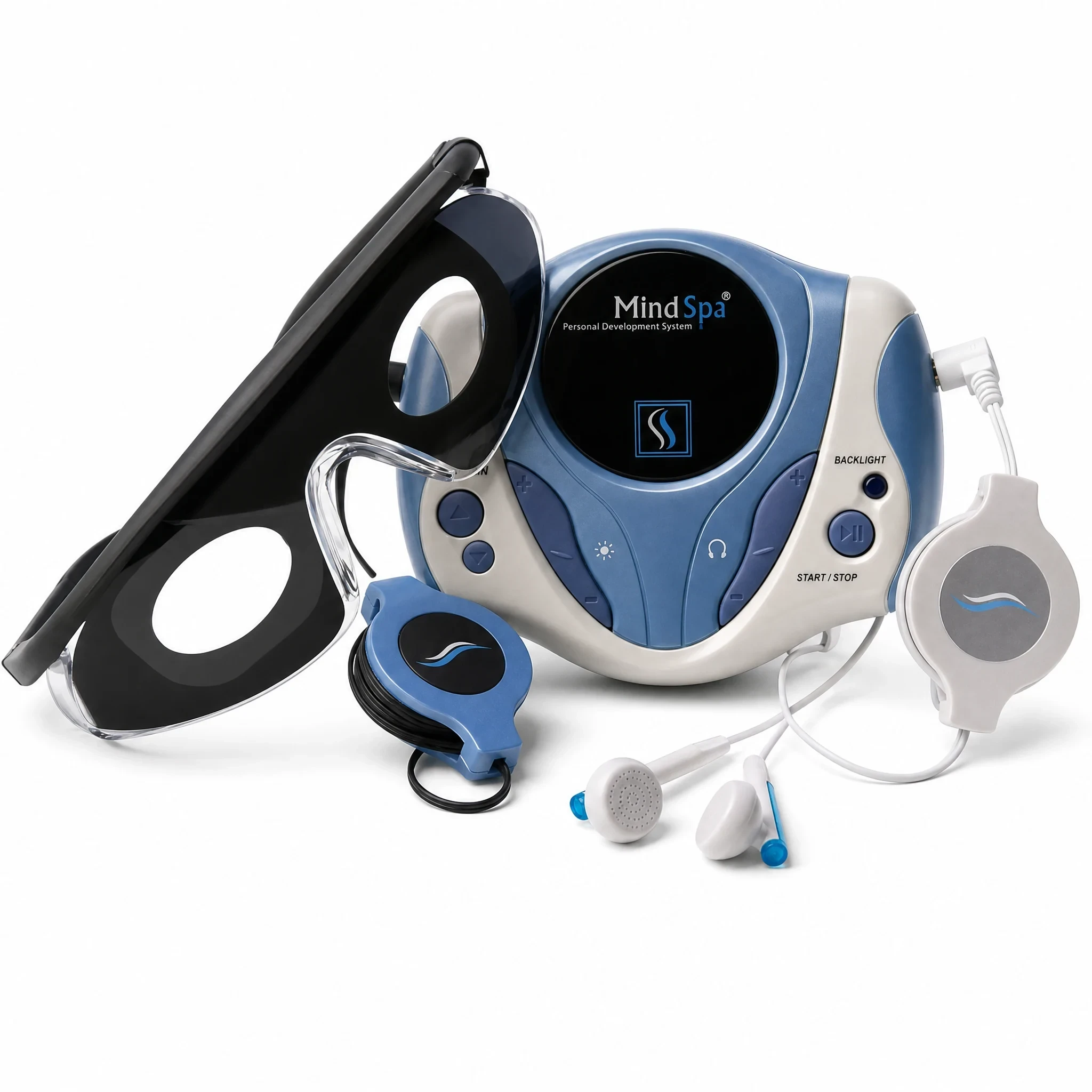 MindSpa 3-postion Full Spectrum White/Blue 24-led Glasses Combination Closed or Open Eye